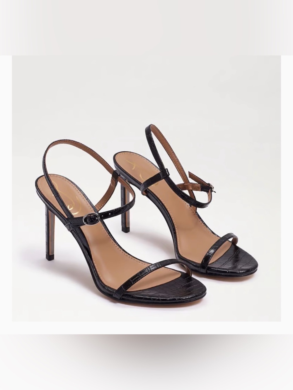 Sam Edelman Doran Black Strappy Heel Sandals Size 9